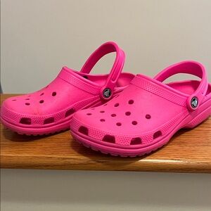 Adult Pink Croc Sandals - Classic Waterproof Comfort size 8